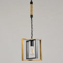 suspension vintage en bois et métal pour restaurant américain