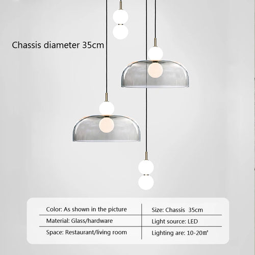 suspension en verre design pour décoration moderne et élégante - vue 13 sur 15