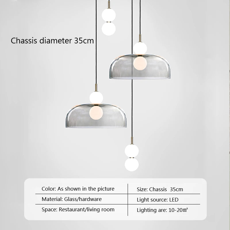 suspension en verre design pour décoration moderne et élégante - vue 12 sur 15