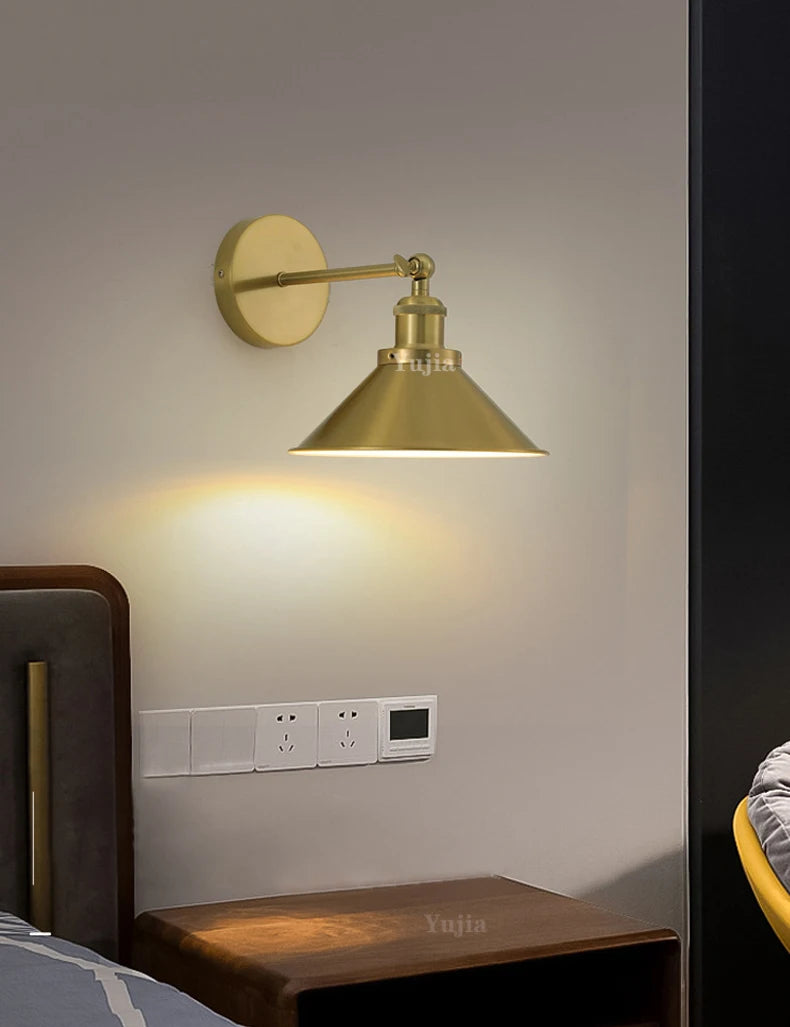 applique murale rétro réglable en hauteur avec abat-jour décoratif - vue 7 sur 8