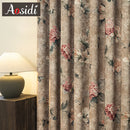 Rideau occultant floral moderne pour salon chambre fenetre