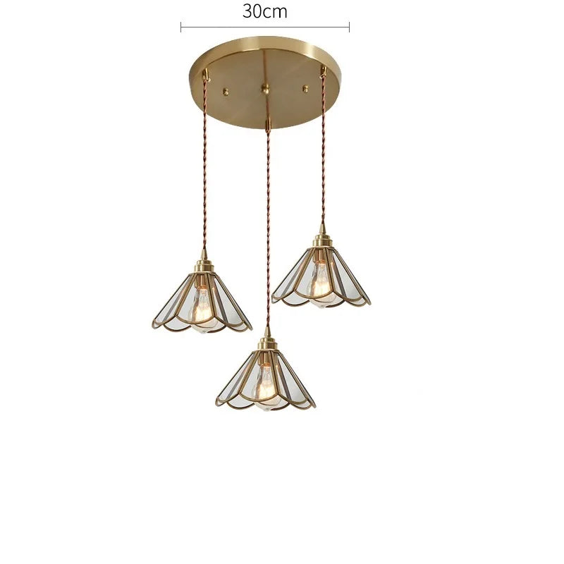 iwhd 2022 	 nordique verre led suspension luminaires cuivre moderne éclairage - vue 14 sur 24