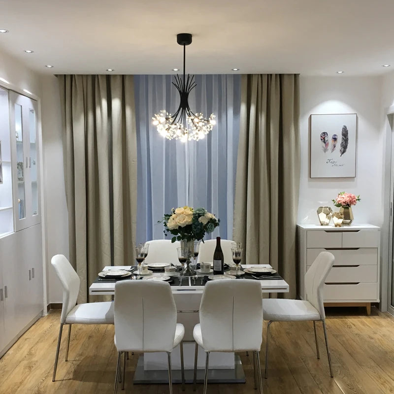 plafonnier nordique post-moderne en forme de pissenlit décoratif d'intérieur