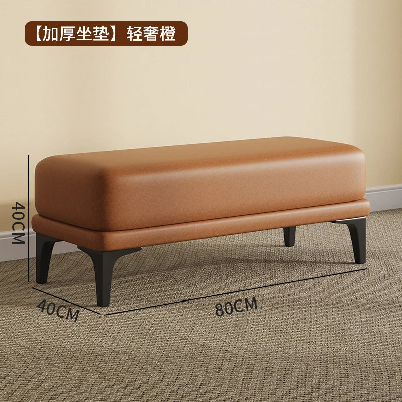 tabouret en velours moderne nordique pouf unique et peu encombrant - vue 20 sur 24