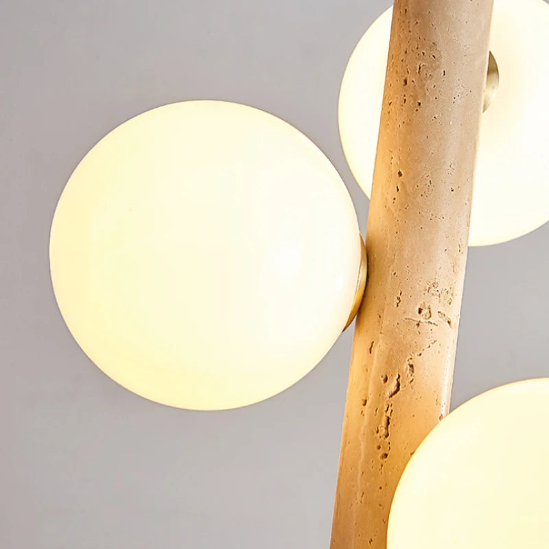 lustre en pierre rétro pour décoration intérieure élégante - vue 5 sur 8