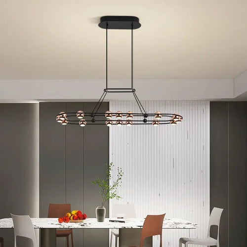 lustre led créatif italien en forme de haricot pour décoration intérieure - vue 4 sur 15