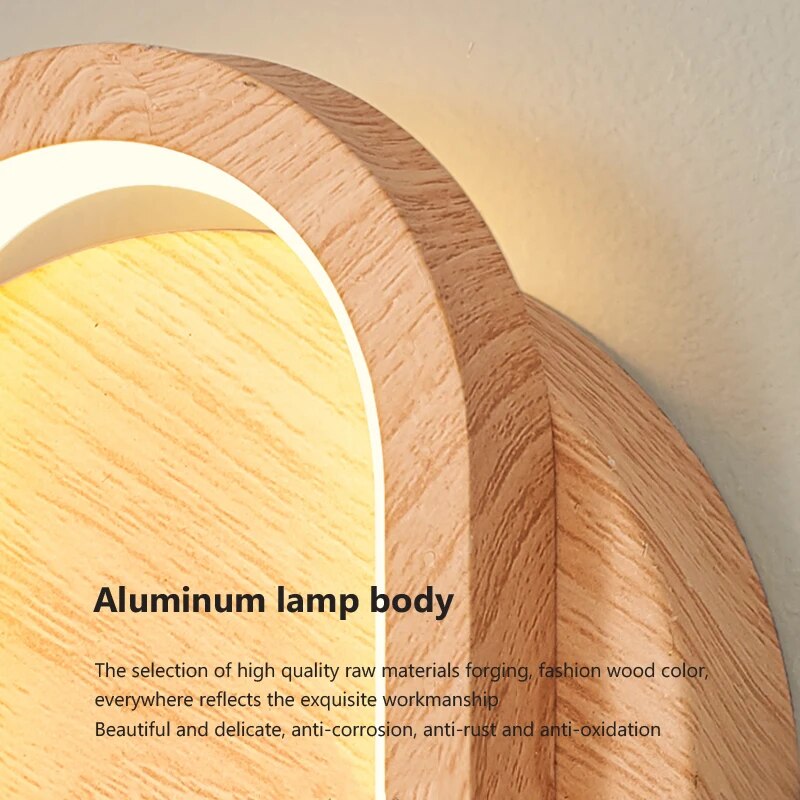Applique murale moderne en bois LED - vue 5 sur 9