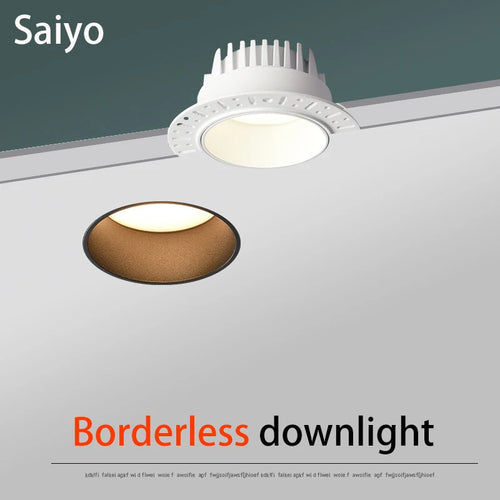 led sans bordure downlight spots remplaçables encastrés pour éclairage intérieur - vue 2 sur 13