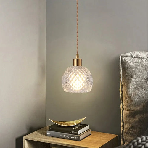 lampe led suspension moderne minimaliste nordique verre décoratif intérieur salon chambre cuisine bureau