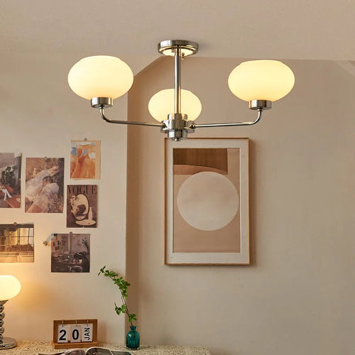 lustre moderne bauhaus en verre pour salon nordique - vue 2 sur 22