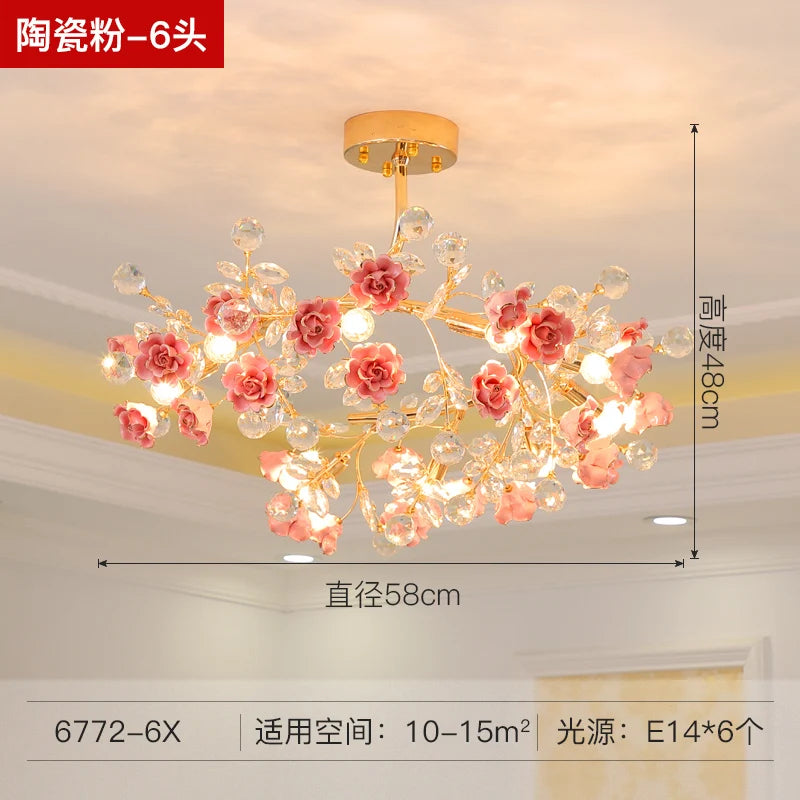 lustre en céramique italien éclairage cristal pour mariage et intérieur - vue 7 sur 14