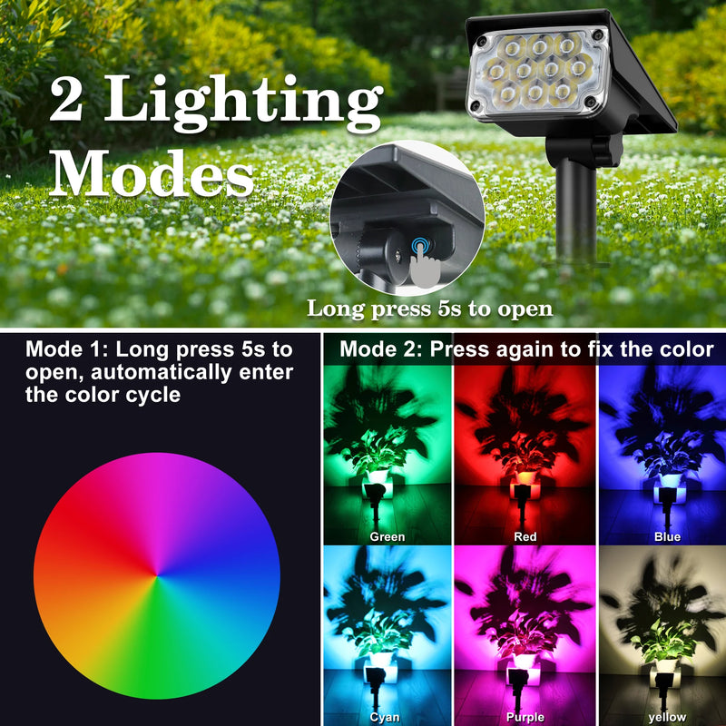 lot de 1 2 ou 4 lampes solaires pour éclairage extérieur réglable