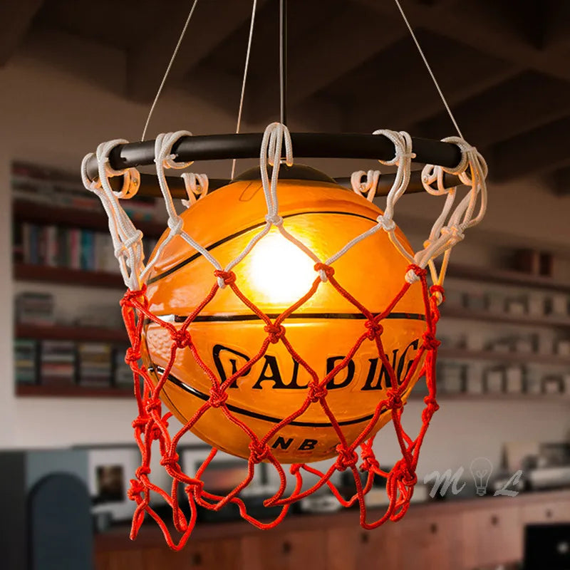 suspension en acrylique avec design panier de basket-ball - vue 4 sur 8