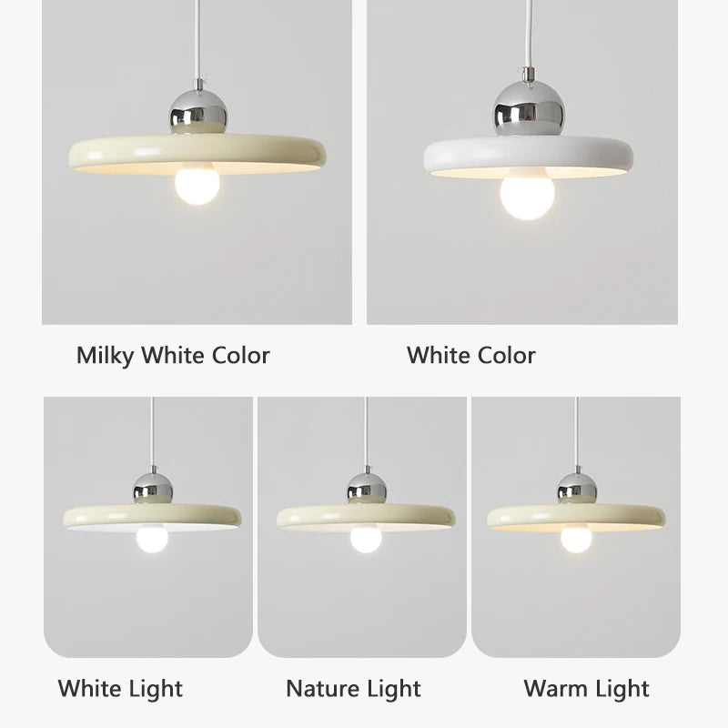 Suspension design arrondi blanc maison - vue 7 sur 10