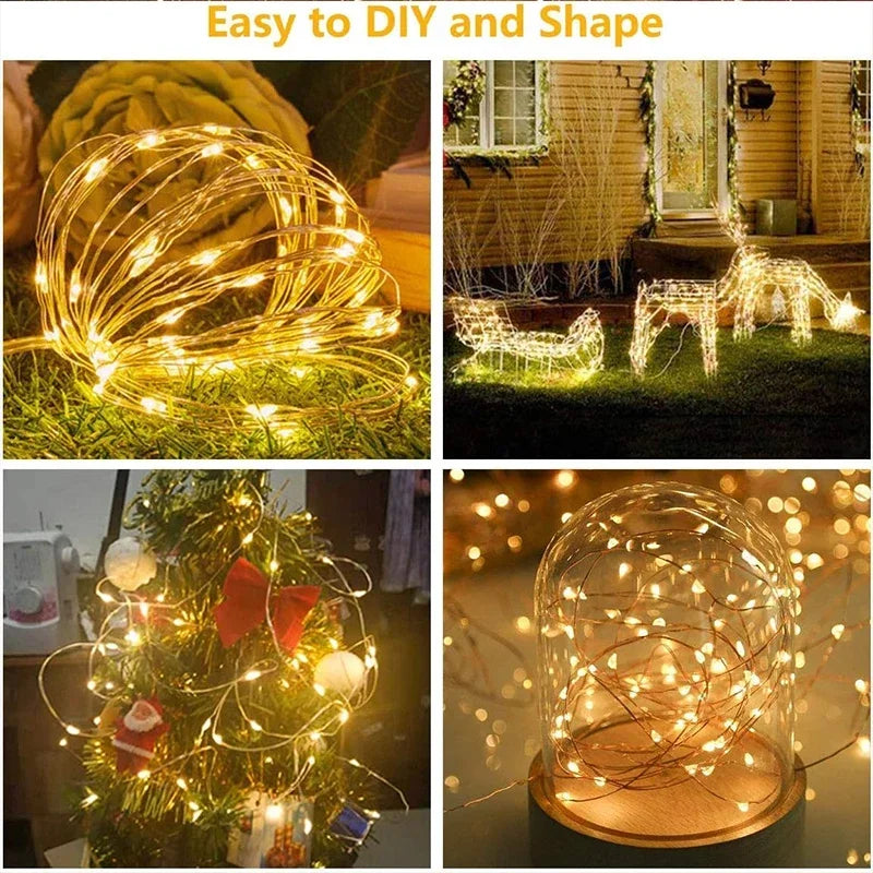 guirlande lumineuse rideau led usb pour décorations festives et célébrations - vue 5 sur 9