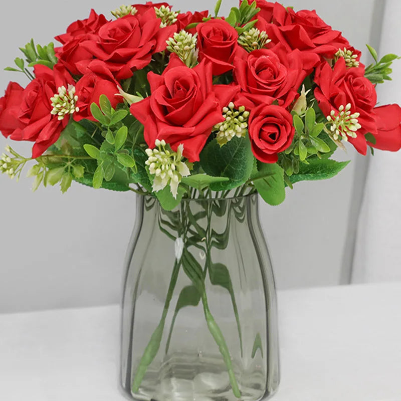 bouquet de fleurs artificielles pour décoration et cadeau - vue 10 sur 12