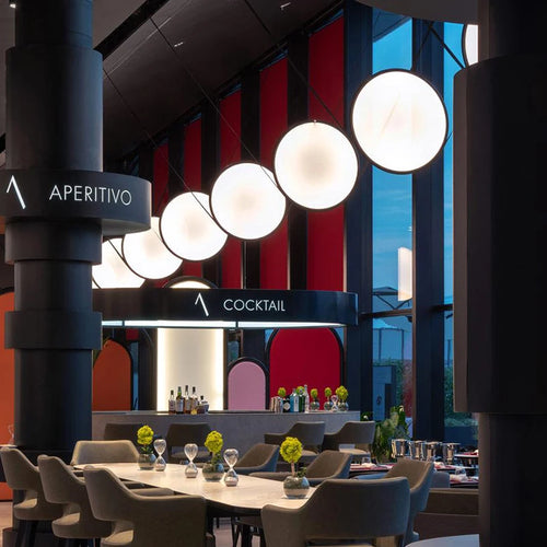 lustre décoratif géométrique pour bar et restaurant - vue 6 sur 11
