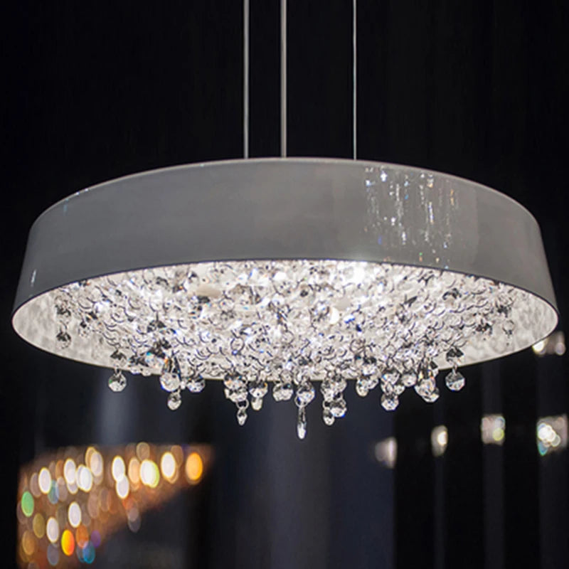 lustre minimaliste moderne en cristal pour éclairage intérieur - vue 4 sur 12