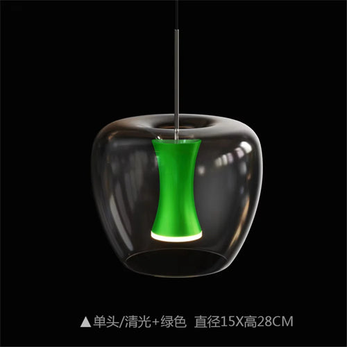 suspension led en verre transparent au design moderne pour décoration intérieure - vue 8 sur 10