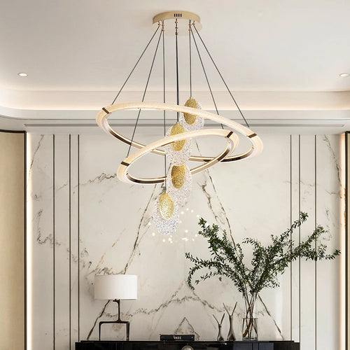 lustre en cristal lumineux moderne pour décoration intérieure élégante - vue 2 sur 10