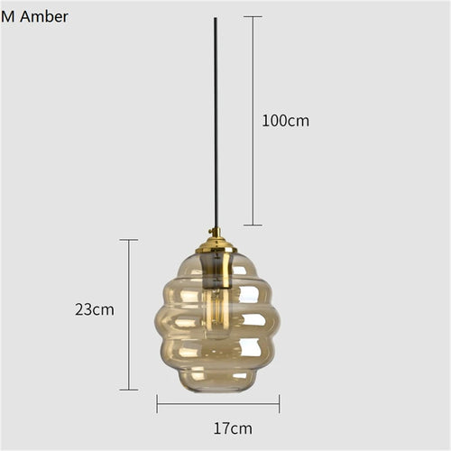 suspension boule de vitrail nordique moderne - vue 5 sur 15