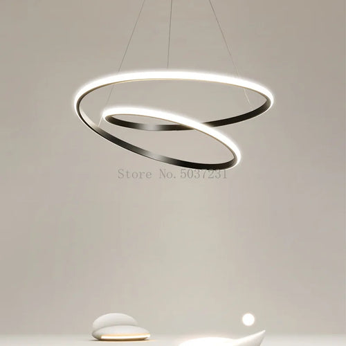 lustre circulaire minimaliste pour éclairage moderne intérieur - vue 4 sur 10