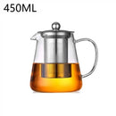 Théière verre borosilicate infuseur amovible acier kungfu
