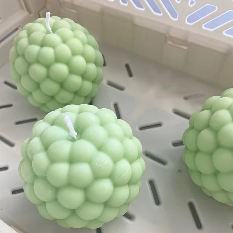 moule à bougie en silicone forme boule et bulle cylindrique - vue 5 sur 6
