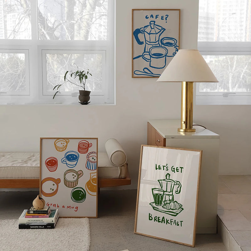 affiches murales café et boissons pour décoration intérieure