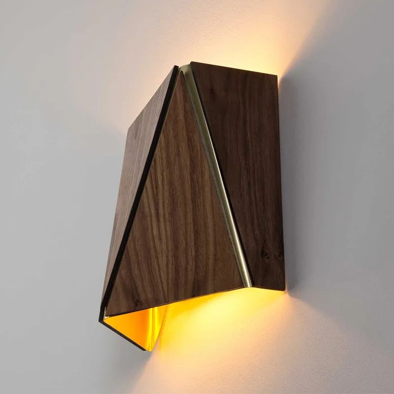 applique murale en noyer design japonais en bois massif - vue 4 sur 7
