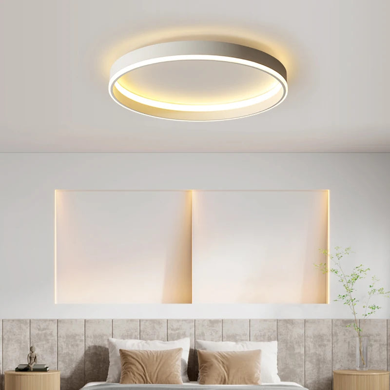 Simple rond chambre Led plafonniers moderne décor à la maison Lampen nordique salon lampe éclairage minimaliste Ins chambre étude lampe