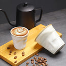 Tasse en gres plissee artisanale style vintage latte