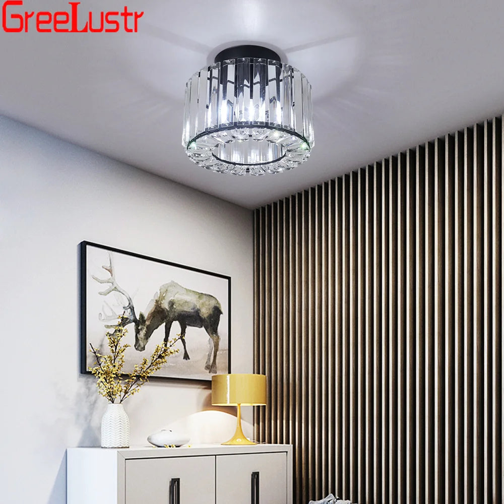 Plafonnier moderne en cristal avec led - vue 4 sur 12