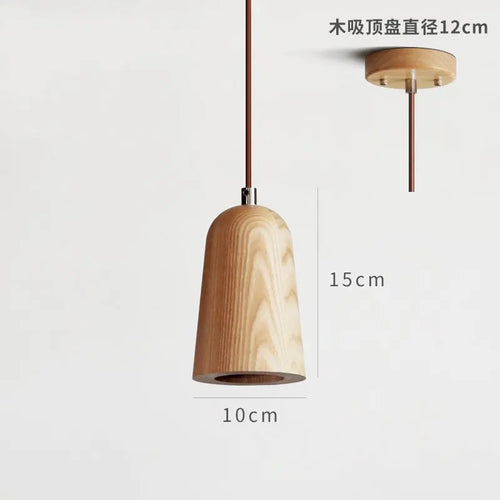 suspension en bois massif style nordique pour décoration intérieure - vue 12 sur 14