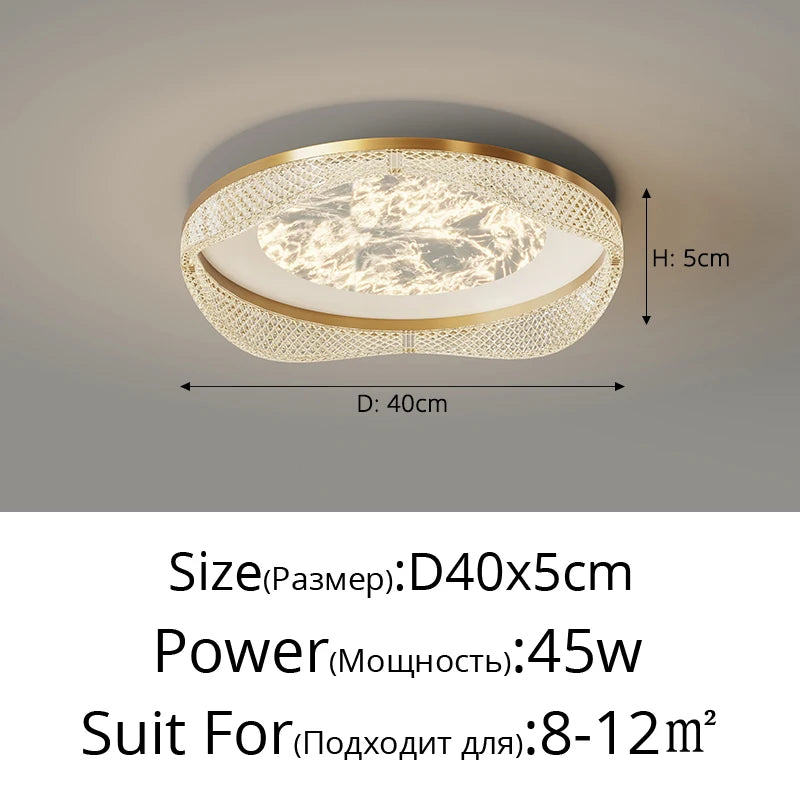 plafonnier moderne en laiton design créatif minimaliste pour intérieur