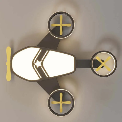 plafonnier avion lumineux pour chambre d'enfant garçon - vue 4 sur 7