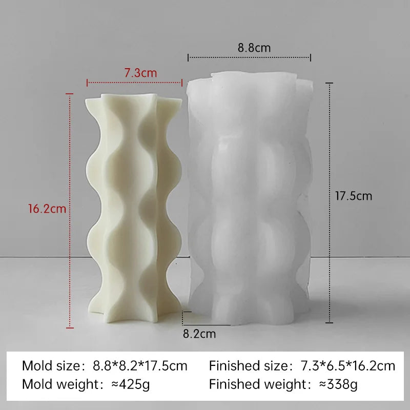 moule silicone bougie aromatique cylindrique pour résine et plâtre - vue 20 sur 20