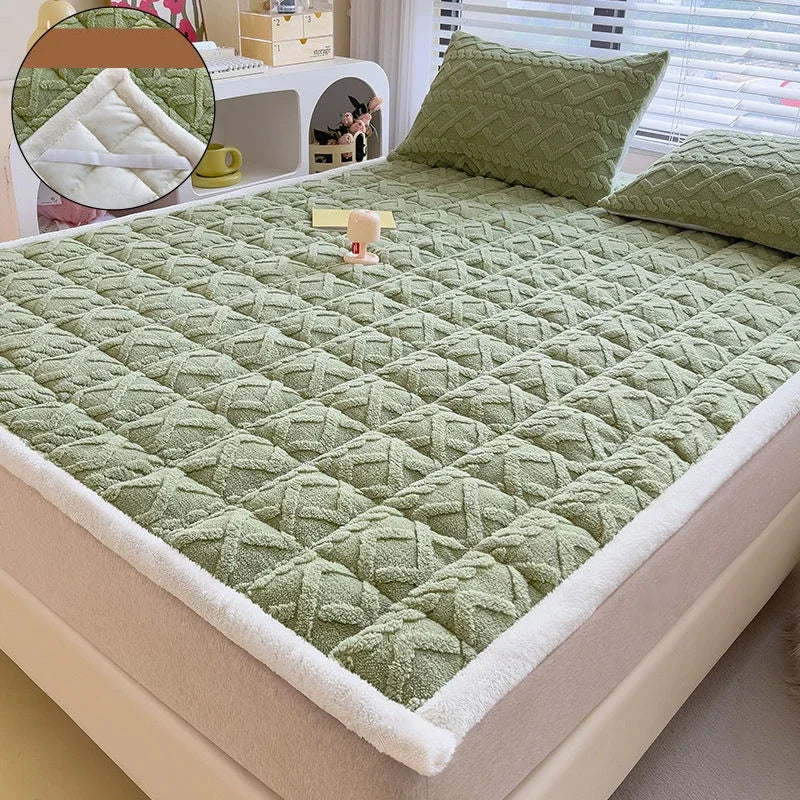 surmatelas doux en velours agneau pour étudiants et dortoirs - vue 11 sur 12
