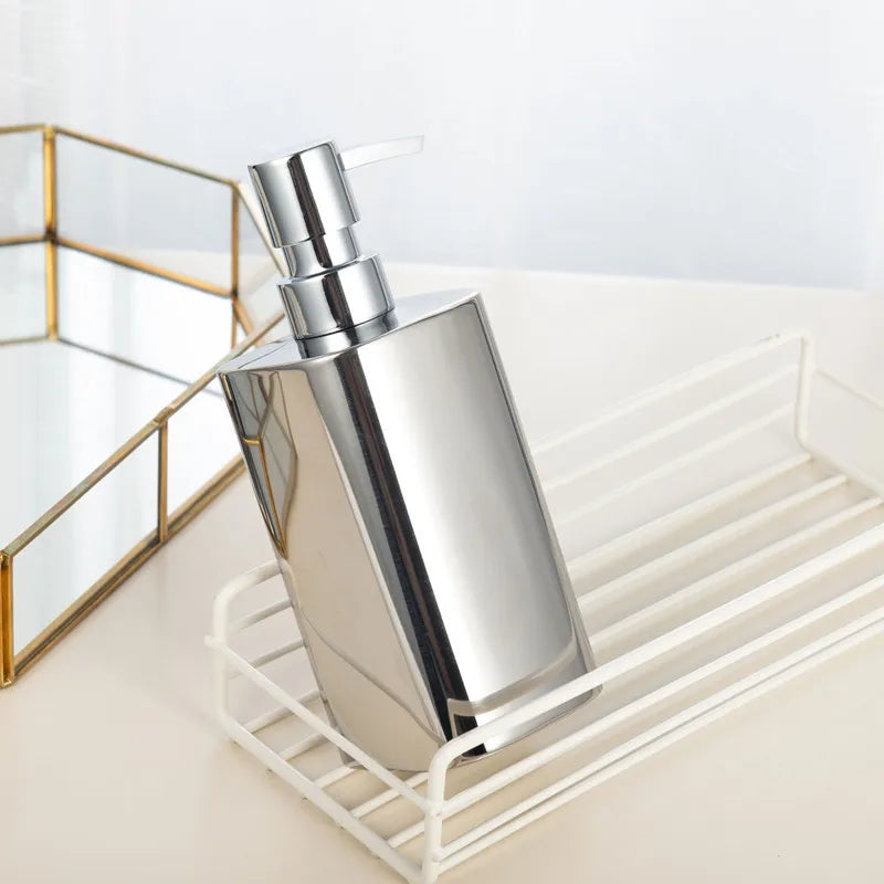 distributeur de savon en acier inoxydable pour salle de bain - vue 4 sur 11