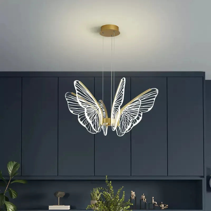 Moonriver éclairage LED papillon lustres salon Table à manger suspension lampe Style moderne suspension pour la maison