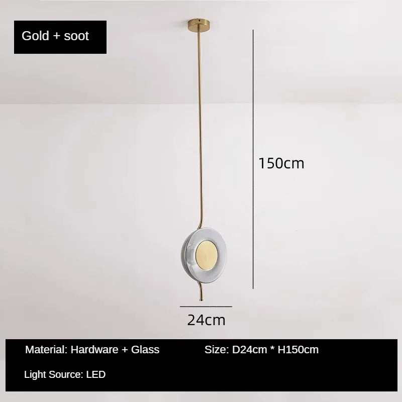 lustre en verre design moderne pour décoration intérieure minimaliste