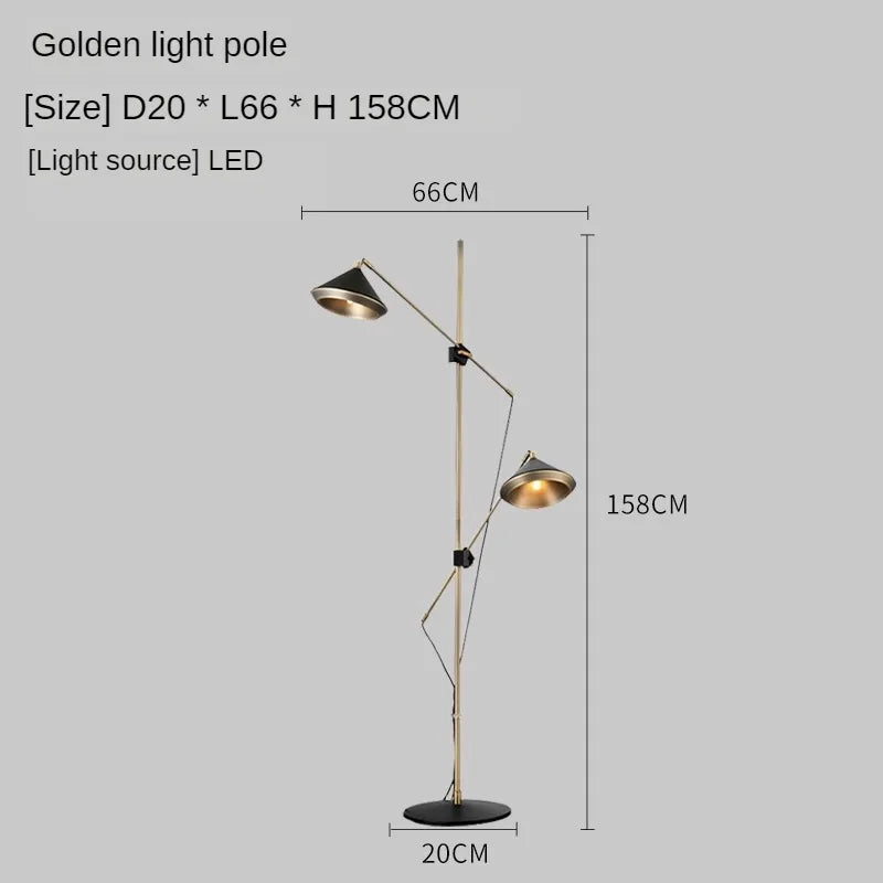lampadaire moderne avec haut-parleur design luxe réglable