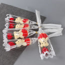 bouquet de roses en savon ourson décorations pour anniversaires et saint-valentin