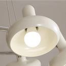 lustre led bauhaus blanc métal salon suspendu