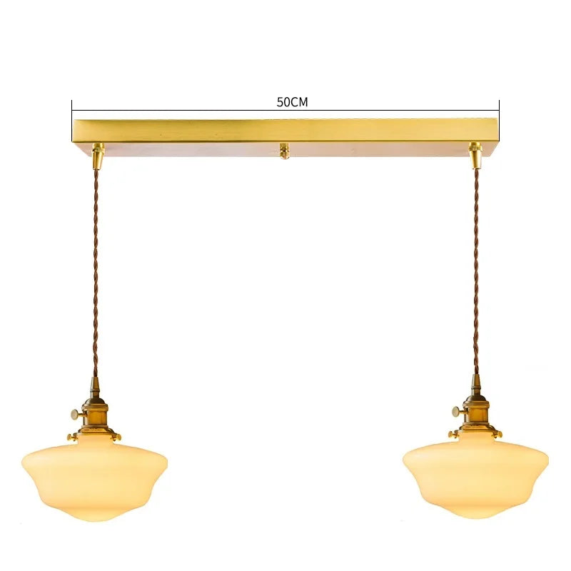 iwhd suspension led en verre et cuivre style nordique moderne - vue 12 sur 28