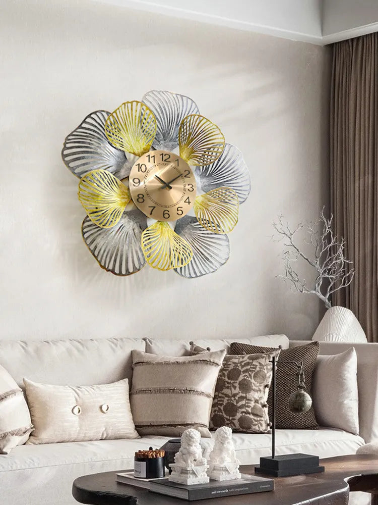 horloge murale en fer forgé pour décoration intérieure artisanale - vue 4 sur 8