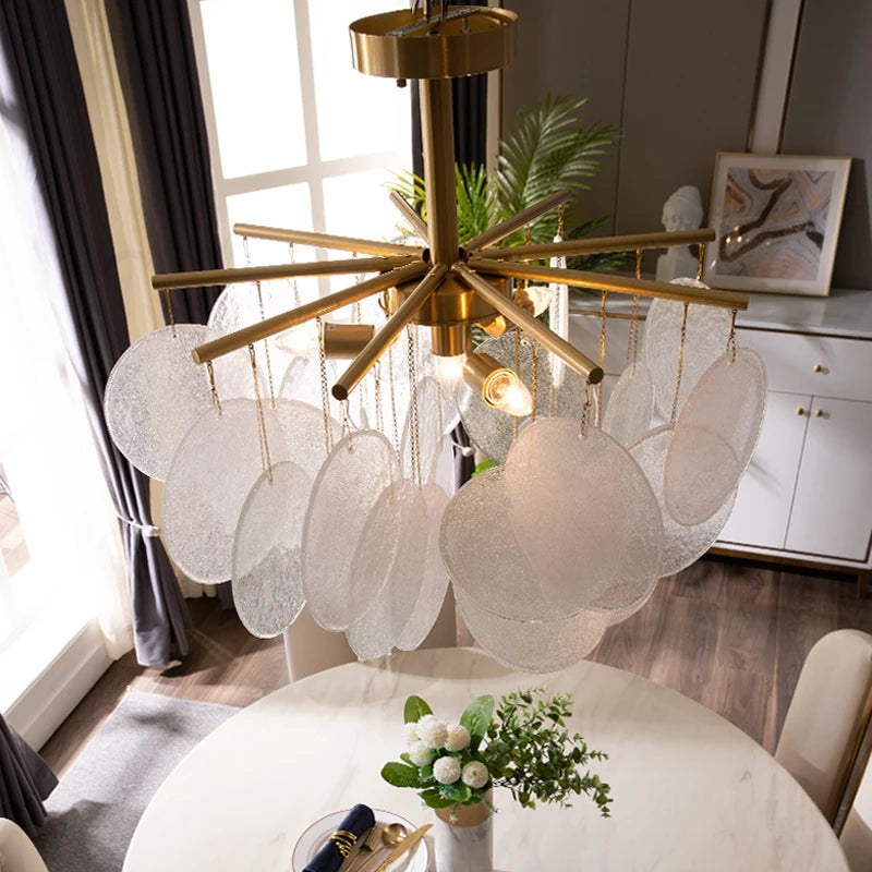 lustre en verre de luxe pour décoration intérieure élégante - vue 6 sur 8