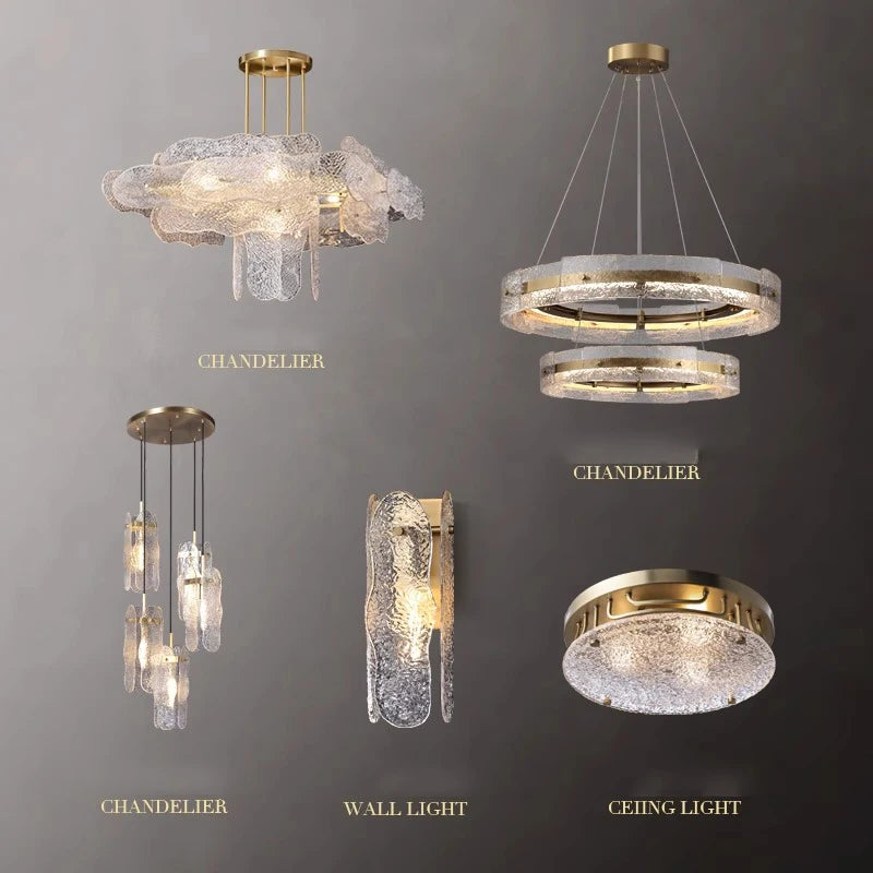 suspension moderne en cuivre et verre pour restaurant - vue 4 sur 12
