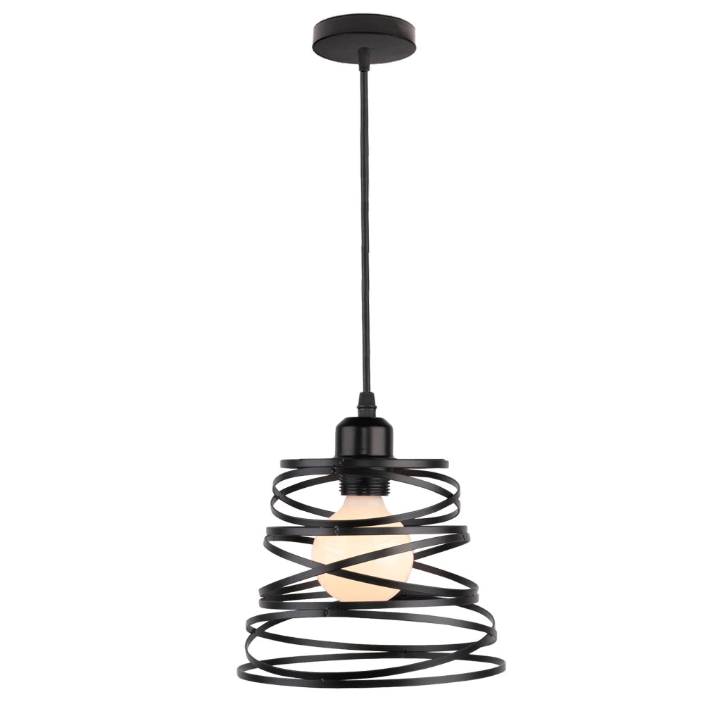 suspension vintage en métal abat-jour cage pour éclairage intérieur - vue 21 sur 24