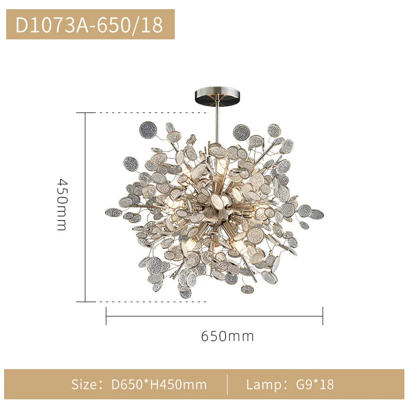 2023 Light Luxury LED Ceiling Chandelier Trend Villa Living Dining Room Pendant Lamp Modern Lustre Bedroom Hanging Light Fixture - vue 9 sur 13